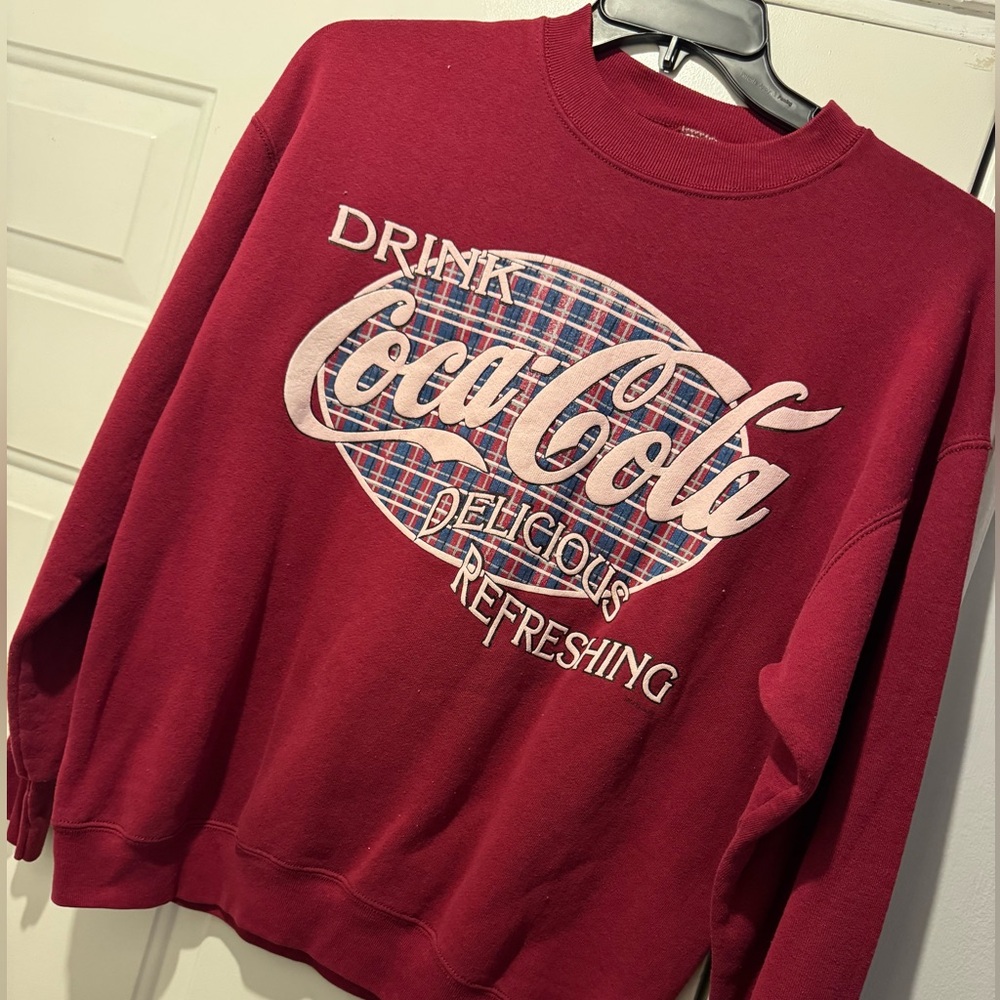 Fruit of the Loom Vintage Vibe Coca-Cola Maroon Sweatshirt